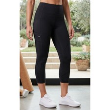 Lole Born Montreal Cropped Active Leggings Women's Small Black Pockets Stretch picture