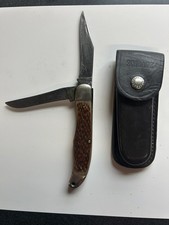 Vintage Schrade Walden NY USA 225H Folding Hunter Pocket Knife Two Blade *RARE picture
