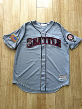 Majestic Seattle Mariners Mitch Haniger #17 July 4th Baseball Jersey Men's Large picture
