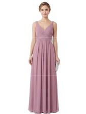 Azazie Women's Pink Peach Maxi Dress size XS - C Gown Bridesmaids Prom Wedding picture
