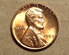 1959   P    1ST    YEAR     Lincoln Memorial Cent    COIN            90518206-05 picture