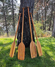 Vintage Sawyer Woodworking Custom Canoe Paddles – Set of 4 picture
