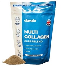 Elevate Multi Collagen Super Blend Chocolate 240g New Sealed - UK Seller picture
