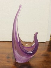 Vintage Murano Violet & Mauve Freeform Pulled Art Glass Bowl picture