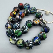 Colorful Ancient Roman Mosaic Glass Genuine Antique Necklace #A1 picture