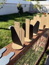 DryFire Target scale:12yds@6ft.6 Replica Cardboard,3 Poppers 6base USPSA Style  picture