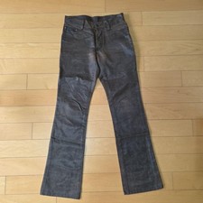 5351 POUR LES HOMMES Coated Black Flare Denim Pants Size 1 (S) Resin Coating Fit picture