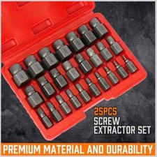 25Pcs Screw Extractor Set Hex Head Multi-Spline Easy Out Bolt Extractor Set NEW picture
