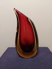 Vtg. Murano Oggetti - signed Luigi Onesto - Sommerso Glass Tear Drop 11