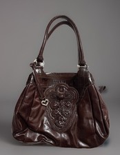 Brighton Katarina 3D Leather Masterpiece Collection Shoulder Handbag Purse Brown picture