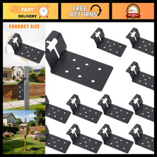 18 Pcs Heavy-Duty Black T-Post Bracket 3