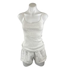 Brandy Melville Gray Cami Top T-Shirt Wide Leg Athletic Sleepwear 3 Piece Set S picture