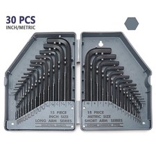 30 PCS Hex Key Allen Wrench Set with Case Inch And Metric Hex Key Combo Set picture