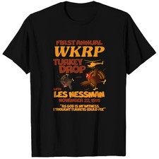 Thanksgiving 1st Annual WKRP Turkey Drop T Shirt picture
