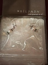 Silpada Light the Way - Pearl Dangle Earrings New Sealed 925 Sterling Silver IL picture