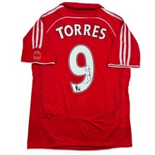 Autographed/Signed Fernando Torres Liverpool Red Jersey Beckett BAS COA picture