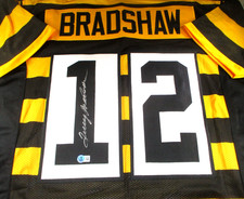 Terry Bradshaw / Autographed Pittsburgh Steelers Custom Bumble-Bee Jersey / BAS picture