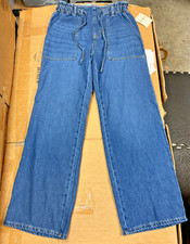Scenario Women's SN Drapey Denim Jeans Medium Wash Small 4-6 AA5 picture