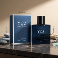 YCZ Marine Perfume for Men 50ml 1.7 oz Long Lasting Cologne Fresh Woody Fragranc picture