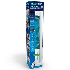 White - Ontel Arctic Air Tower 2.0 Evaporative Air Cooler 4 Speed Settings picture