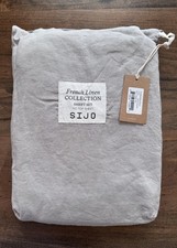 100% French Flax Linen OEKO-TEX GOTS Certified Queen Size 3 PCS Set Dove Gray picture