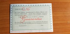Rolex Guarante booklet english 1957 ref RP 1156.III.57-50000 in good condition picture
