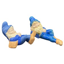 Set vtg Gnome 60’s 70's German Made Ceramic Garden Figure Elf terra cotta hand picture