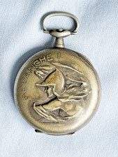 WWI France Brass Pocket Watch Marne Verdun Somme Joffre Foch Argonne Battle War picture