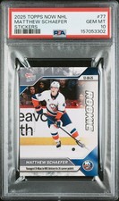 Graded 2025 Topps Now Matthew Schaefer #77 Rookie RC Card PSA 10 picture