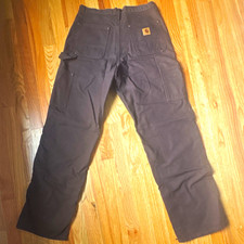Carhartt Men’s Brown Double knee Workwear Pants 29x32 Relaxed Straight Cargo picture
