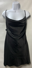 Lulus Women's Pandora Flower Back Mini Evening Dress Sleeveless Black Size Small picture