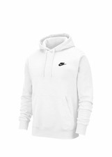 Nike Men's Sportswear Club Fleece Pullover Hoodie (White) BV2654-100 Size XL picture