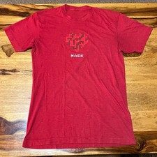 Vintage 90s Pixel Heart HACK T-Shirt Single Stitch Red Men’s Small VTG Rare picture