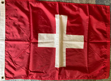 Switzerland National Flag, 2' x 3' Country of Switzerland Flag, PRE-OWNED picture
