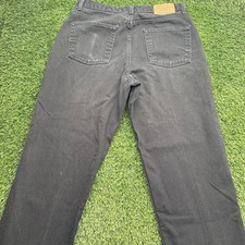 Vintage 90s Eddie Bauer Relaxed Baggy Jeans Mens 32x30 Black Denim picture