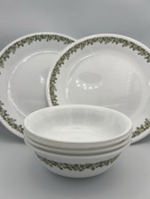 Vintage Corelle Corning Ware Spring Blossom 2 Dinner Plates 4 Bowls Replacements picture
