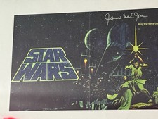 Star Wars poster Darth Vader James Earl Jones Signed 11 × 14 Autograph picture