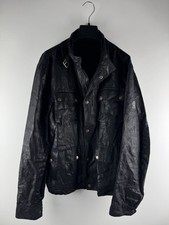 Belstaff Gold Label Linen Field Jacket Black Made in Italy Utility Motorcycle picture