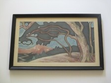 ANTIQUE SMALL GEM IMPRESSIONIST LANDSCAPE EARLY CALIFORNIA  MODERNIST MASTERFUL picture