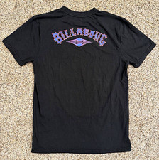 Billabong Men's XL Black Cotton Knit Crew Neck Short Sleeve Graphic Logo T-Shirt picture