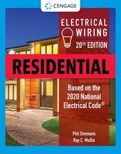 Cenage Electrical Wiring Residential 20th Edition Based on 2021 NEC Paperback picture