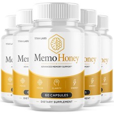 (5 Pack) Memo Honey Advanced Natural Brain Health Support MemoHoney 300 Capsules picture