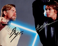 Hayden Christensen Ewan McGregor Signed 8x10 Autograph Photo + COA picture
