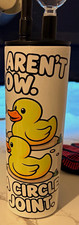 My Ducks In A Row Duck-Themed Water Pipe/Bong w/ Bowl Top, White/Yellow/Black picture