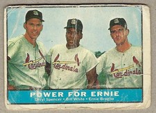 DARYL SPENCER/BILL WHITE/ERNIE BROGLIO 1961 Topps St. Louis Cardinals Poor picture