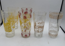 Vintage 1960's Colonial Williamsburg Glasses 6 1/4” - 6 Total picture