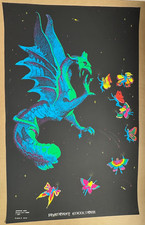 PHANTASY ENCOUNTER DRAGON VINTAGE 1971 BLACKLIGHT POSTER GRAPHICS WEST -NICE picture