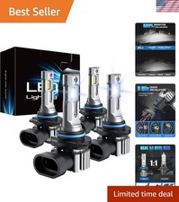 9005 9006 Bulbs Combo, 600% Brightness 6000K Cool White picture