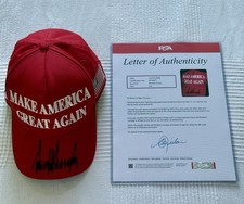 Rare Donald Trump Signed MAGA Hat PSA LOA 45th President Pike Provenance picture