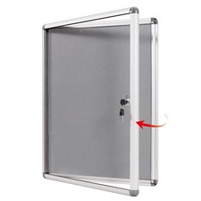 SWANCROWN Enclosed Bulletin Board Lockable Noticeboard Case with Aluminium Fr... picture